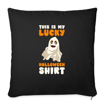 Halloween Pumpkin Halloween Ghost - Sofa pillowcase 17,3'' x 17,3'' (45 x 45 cm) - black - Front