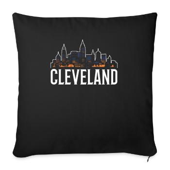 Bundesstaat Cleveland, Ohio, USA, Amerika, Vereinigte Staaten - Sofakissenbezug 45 x 45 cm - Schwarz - Vorne