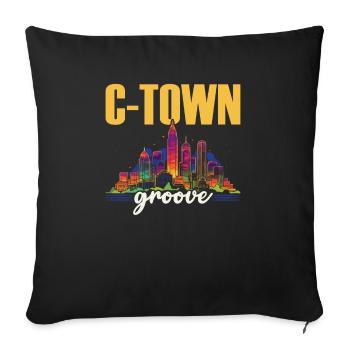 Bundesstaat Cleveland, Ohio, USA, Amerika, Vereinigte Staaten - Sofakissenbezug 45 x 45 cm - Schwarz - Vorne