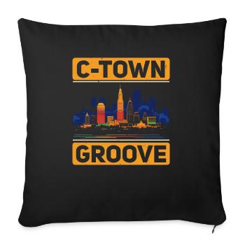 Bundesstaat Cleveland, Ohio, USA, Amerika, Vereinigte Staaten - Sofakissenbezug 45 x 45 cm - Schwarz - Vorne