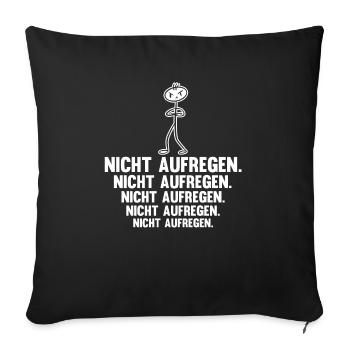 Yoga Meditieren Nicht Aufregen - Sofakissenbezug 45 x 45 cm - Schwarz - Vorne