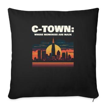 Bundesstaat Cleveland, Ohio, USA, Amerika, Vereinigte Staaten - Sofakissenbezug 45 x 45 cm - Schwarz - Vorne