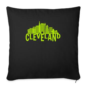 Bundesstaat Cleveland, Ohio, USA, Amerika, Vereinigte Staaten - Sofakissenbezug 45 x 45 cm - Schwarz - Vorne