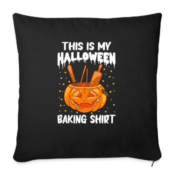 Boulanger Halloween Cadeaux Confiseur - Housse de coussin décorative 45 x 45 cm - noir - Devant