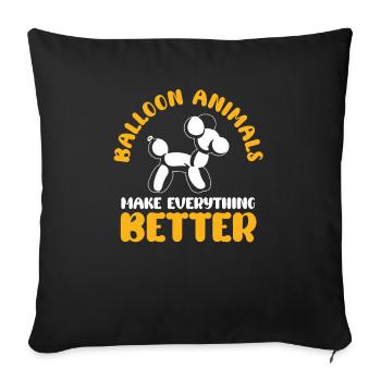 Balloon Animal Party Balloon Artist - Sofa pillowcase 17,3'' x 17,3'' (45 x 45 cm) - black - Front