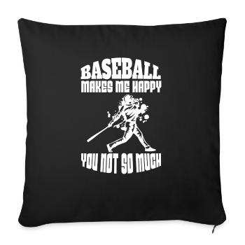 baseball player baseball baseball team baseball player - Sofa pillowcase 17,3'' x 17,3'' (45 x 45 cm) - black - Front
