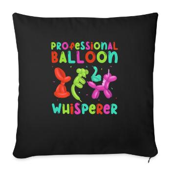 Balloon Animal Party Balloon Artist - Sofa pillowcase 17,3'' x 17,3'' (45 x 45 cm) - black - Front