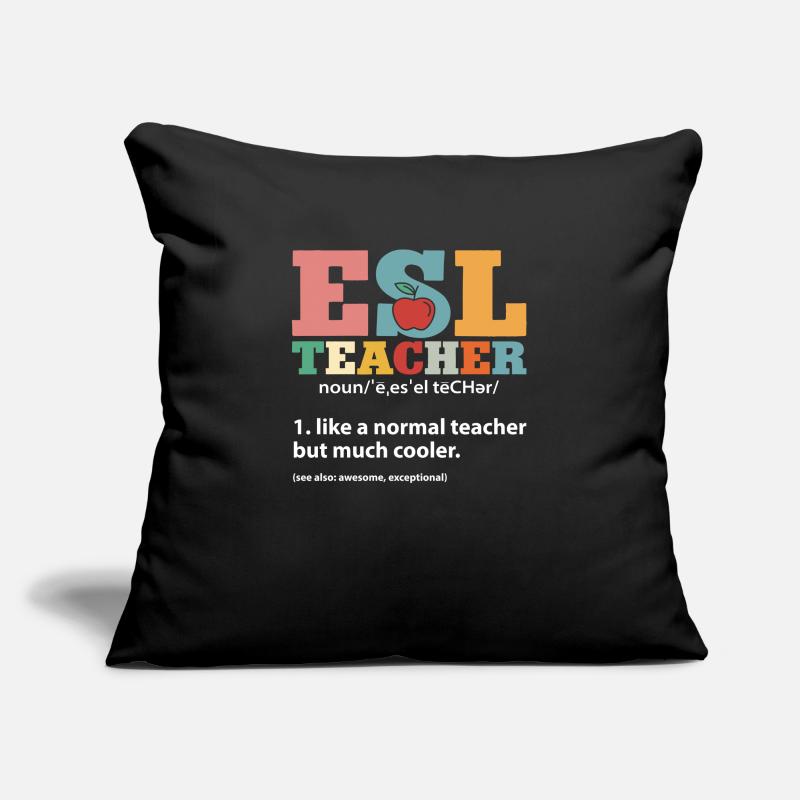 Professeur d’anglais langue seconde langue étrangère Housse de coussin décorative 45 x 45 cm