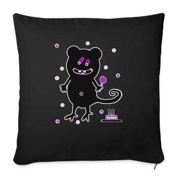 Monster Kids Lollipop Candy Fantasy Snacking - Sofa pillowcase 17,3'' x 17,3'' (45 x 45 cm) - black - Front