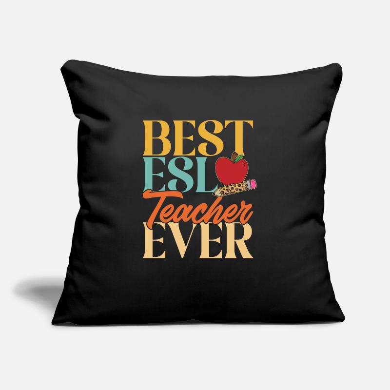 Professeur d’anglais langue seconde langue étrangère Housse de coussin décorative 45 x 45 cm