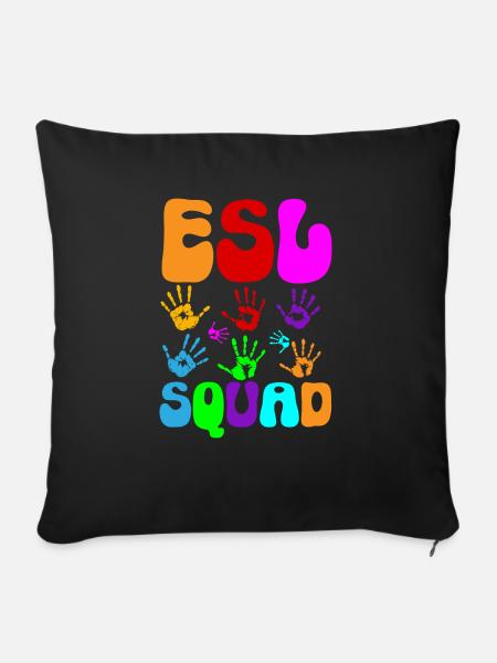 Lehrkraft Englisch Zweitsprache Fremdsprache - Sofakissenbezug 45 x 45 cm - Schwarz