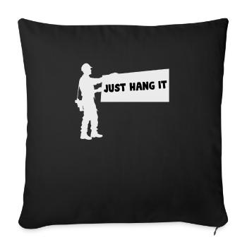 Drywall Installer Drywaller Drywall Finisher - Sofa pillowcase 17,3'' x 17,3'' (45 x 45 cm) - black - Front