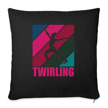 Baton Twirling Baton Twirler Gift - Sofa pillowcase 17,3'' x 17,3'' (45 x 45 cm) - black - Front