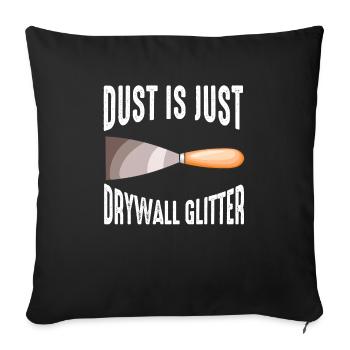 Drywall Installer Drywaller Drywall Finisher - Sofa pillowcase 17,3'' x 17,3'' (45 x 45 cm) - black - Front