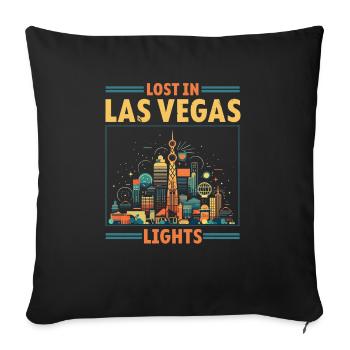 Bundesstaat Las Vegas, Nevada, USA, Amerika, Vereinigte Staaten - Sofakissenbezug 45 x 45 cm - Schwarz - Vorne
