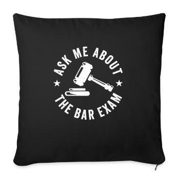 The Bar Exam Passed Funny New Lawyer Attorney - Sofa pillowcase 17,3'' x 17,3'' (45 x 45 cm) - black - Front