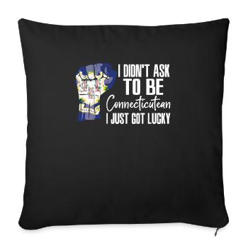 Connecticutean American US Patriot USA Grown - Sofa pillowcase 17,3'' x 17,3'' (45 x 45 cm) - black - Front
