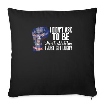 Dakota du Nord Américain U.S. Patriot USA Cultivé - Housse de coussin décorative 45 x 45 cm - noir - Devant