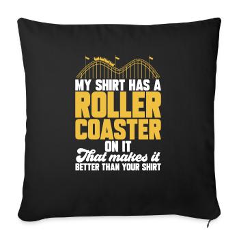 Roller Coaster Roller Coaster Amusement Park - Sofa pillowcase 17,3'' x 17,3'' (45 x 45 cm) - black - Front