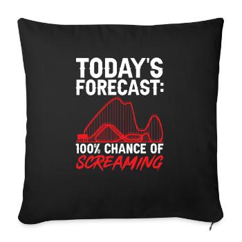 Roller Coaster Roller Coaster Amusement Park - Sofa pillowcase 17,3'' x 17,3'' (45 x 45 cm) - black - Front