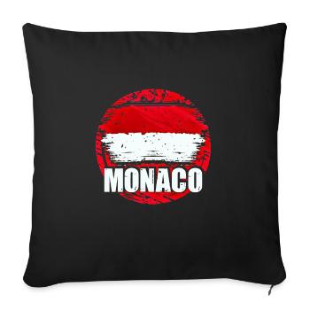 Monaco - Housse de coussin décorative 45 x 45 cm - noir - Devant