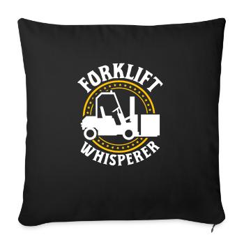 Forklift Operator Funny Forklift Driver Forklift W - Sofakissenbezug 45 x 45 cm - Schwarz - Vorne