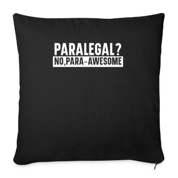 Legal Assistant Law Student Profession Paralegal - Sofa pillowcase 17,3'' x 17,3'' (45 x 45 cm) - black - Front