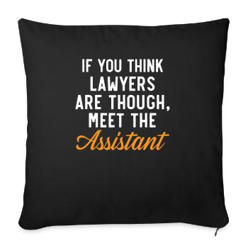 Legal Assistant Law Student Profession Paralegal - Sofa pillowcase 17,3'' x 17,3'' (45 x 45 cm) - black - Front