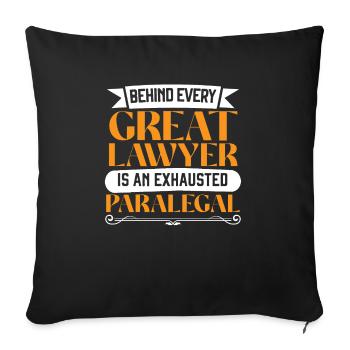 Legal Assistant Law Student Profession Paralegal - Sofa pillowcase 17,3'' x 17,3'' (45 x 45 cm) - black - Front