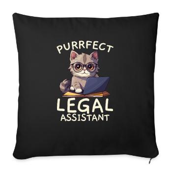 Legal Assistant Law Student Profession Paralegal - Sofa pillowcase 17,3'' x 17,3'' (45 x 45 cm) - black - Front