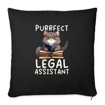 Legal Assistant Law Student Profession Paralegal - Sofa pillowcase 17,3'' x 17,3'' (45 x 45 cm) - black - Front