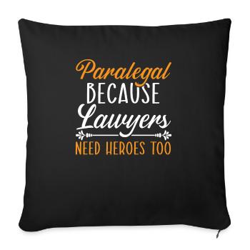 Legal Assistant Law Student Profession Paralegal - Sofa pillowcase 17,3'' x 17,3'' (45 x 45 cm) - black - Front