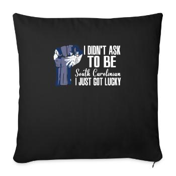 South Carolinian American US Patriot USA Grown - Sofa pillowcase 17,3'' x 17,3'' (45 x 45 cm) - black - Front