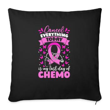 Breast Cancer Awareness Week Breast Cancer Ribbon - Sofa pillowcase 17,3'' x 17,3'' (45 x 45 cm) - black - Front