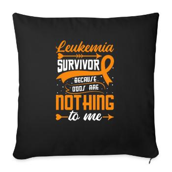 Leukämie-Aufklärungsmonat Leukämie-Krebs-Schleife - Sofakissenbezug 45 x 45 cm - Schwarz - Vorne