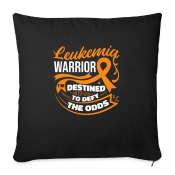 Leukemia Awareness Week Leukemia Ribbon Blood - Sofa pillowcase 17,3'' x 17,3'' (45 x 45 cm) - black - Front