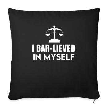 The Bar Exam Passed Funny New Lawyer Attorney - Sofa pillowcase 17,3'' x 17,3'' (45 x 45 cm) - black - Front