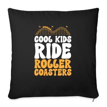 Roller Coaster Roller Coaster Amusement Park - Sofa pillowcase 17,3'' x 17,3'' (45 x 45 cm) - black - Front