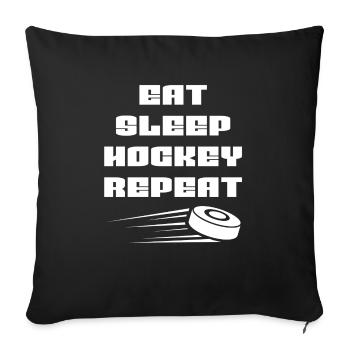 Joueur de hockey sur glace Fan de hockey Équipe de hockey sur glace Hockey sur glace - Housse de coussin décorative 45 x 45 cm - noir - Devant
