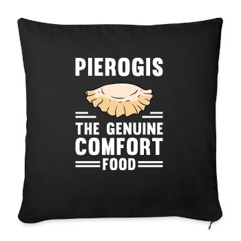 Pierogi Recipe Polish Pierogi - Sofa pillowcase 17,3'' x 17,3'' (45 x 45 cm) - black - Front