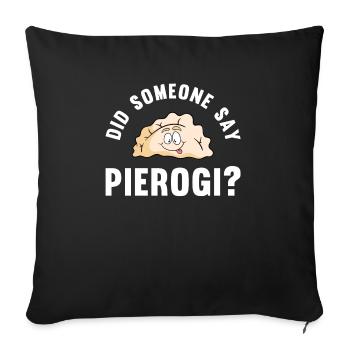 Pierogi Recipe Polish Pierogi - Sofa pillowcase 17,3'' x 17,3'' (45 x 45 cm) - black - Front