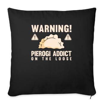 Pierogi Recipe Polish Pierogi - Sofa pillowcase 17,3'' x 17,3'' (45 x 45 cm) - black - Front