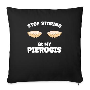 Pierogi Recipe Polish Pierogi - Sofa pillowcase 17,3'' x 17,3'' (45 x 45 cm) - black - Front