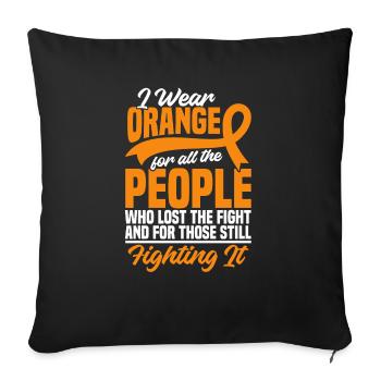 Leukemia Awareness Month Leukemia Cancer Warrior - Sofa pillowcase 17,3'' x 17,3'' (45 x 45 cm) - black - Front