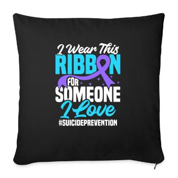 Guerriers du Mois de la prévention du suicide pour - Housse de coussin décorative 45 x 45 cm - noir - Devant
