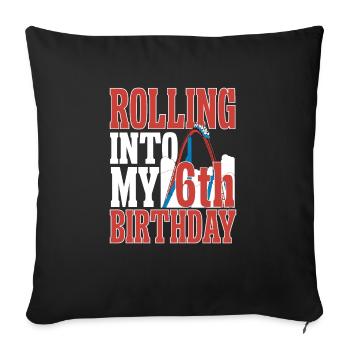Roller Coaster Roller Coaster Amusement Park - Sofa pillowcase 17,3'' x 17,3'' (45 x 45 cm) - black - Front