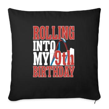 Roller Coaster Roller Coaster Amusement Park - Sofa pillowcase 17,3'' x 17,3'' (45 x 45 cm) - black - Front