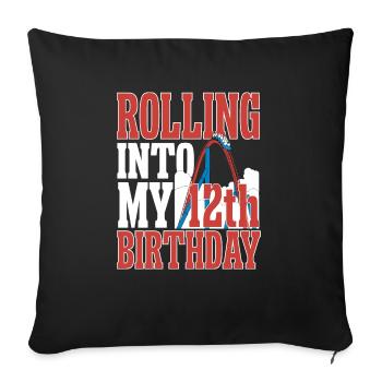 Roller Coaster Roller Coaster Amusement Park - Sofa pillowcase 17,3'' x 17,3'' (45 x 45 cm) - black - Front