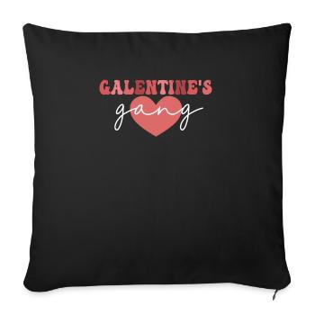 Galentines Gang Lustige Valentinstag Passende - Sofakissenbezug 45 x 45 cm - Schwarz - Vorne