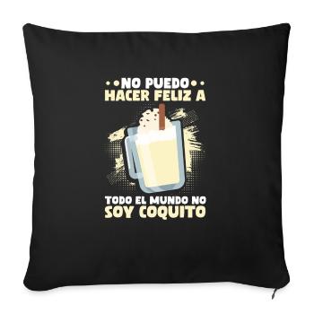 Puerto Rico Puerto-ricanischer Eierlikör - Sofakissenbezug 45 x 45 cm - Schwarz - Vorne